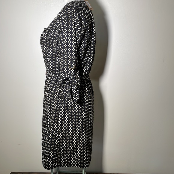 Skies are blue black & beige dress. - Picture 2 of 7